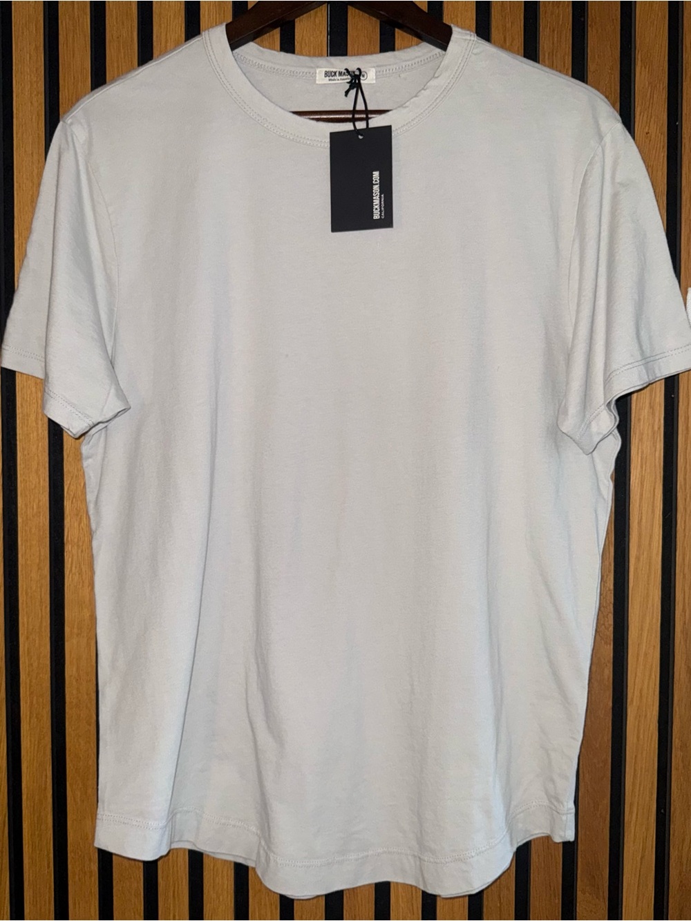 Buck Mason NWT 100% Pima Cotton Curved Hem Tee in “Granite”